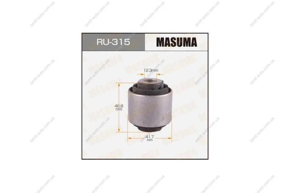 Сайлентблок задней поперечной тяги Honda Civic (01-05), CR-V (01-16), FR-V (05-09) (RU-315) MASUMA RU315 (фото 1)