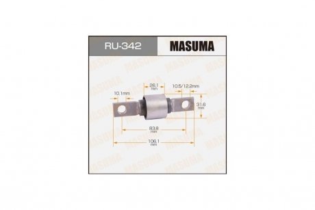 Сайлентблок заднього верхнього поперечного важеля Honda Civic, CR-V (-02) (RU-342) MASUMA RU342