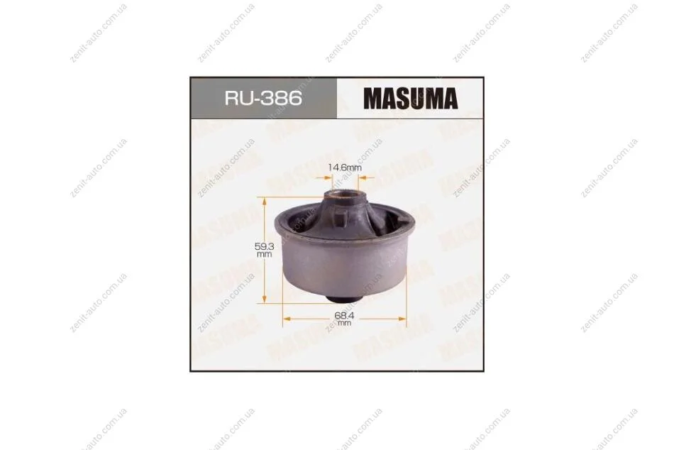 Сайлентблок переднего нижнего рычага задний Toyota Corolla (00-07), Prius (03-11) (RU-386) MASUMA RU386 (фото 1)