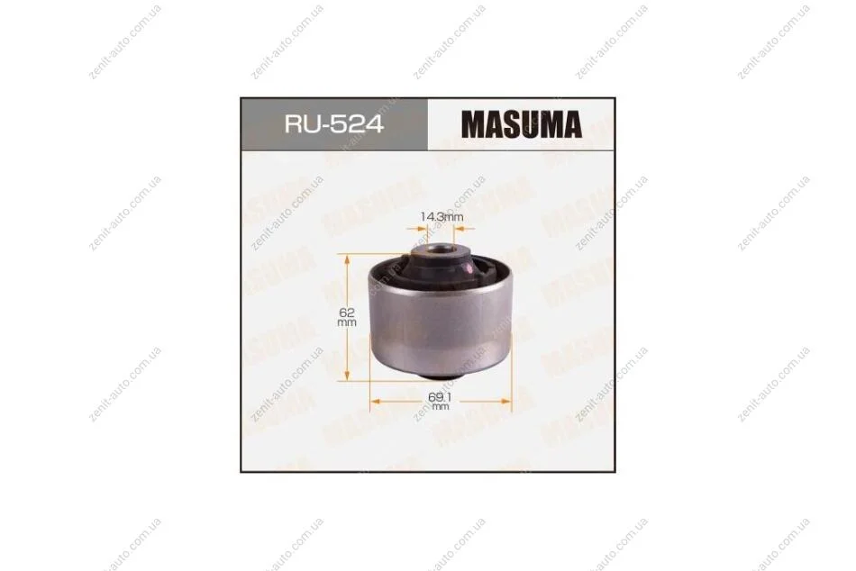 Сайлентблок заднього поздовжнього важеля Nissan Qashqai (06-13), X-Trail (07-) (RU-524) MASUMA RU524 (фото 1)