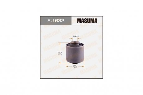 Сайлентблок заднього подовжнього нижнього важеля Toyota Land Cruiser Prado (02-) (RU-632) MASUMA RU632