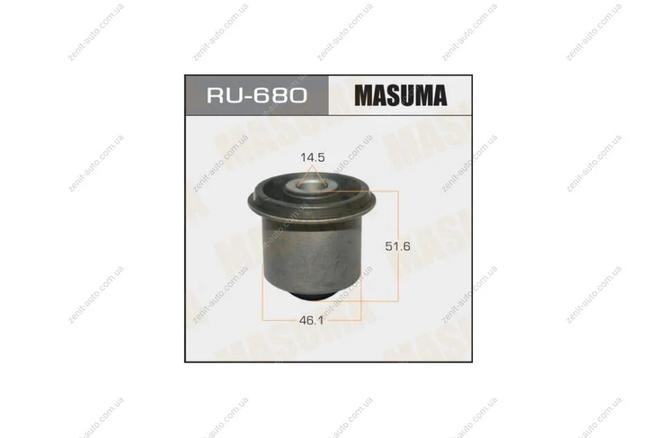 Сайлентблок переднего верхнего рычага Mitsubishi L200 (05-), Pajero Sport (08-15) (RU-680) MASUMA RU680 (фото 1)