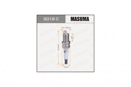 Свіча запалювання MASUMA S019C (фото 1)
