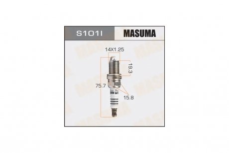 Свеча зажигания иридиевая MASUMA S101I (фото 1)