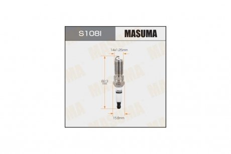 Свеча зажигания IRIDIUM (LTR6AI-9) MASUMA S108I