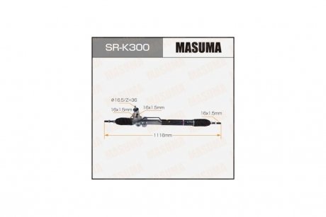 Рейка рульова HYUNDAI SANTA FE II09-LHD (ГУР) (SR-K300) MASUMA SRK300 (фото 1)