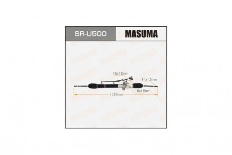Рейка рульова CHEVROLET LACETTI09-LHD (ГУР) (SR-U500) MASUMA SRU500 (фото 1)