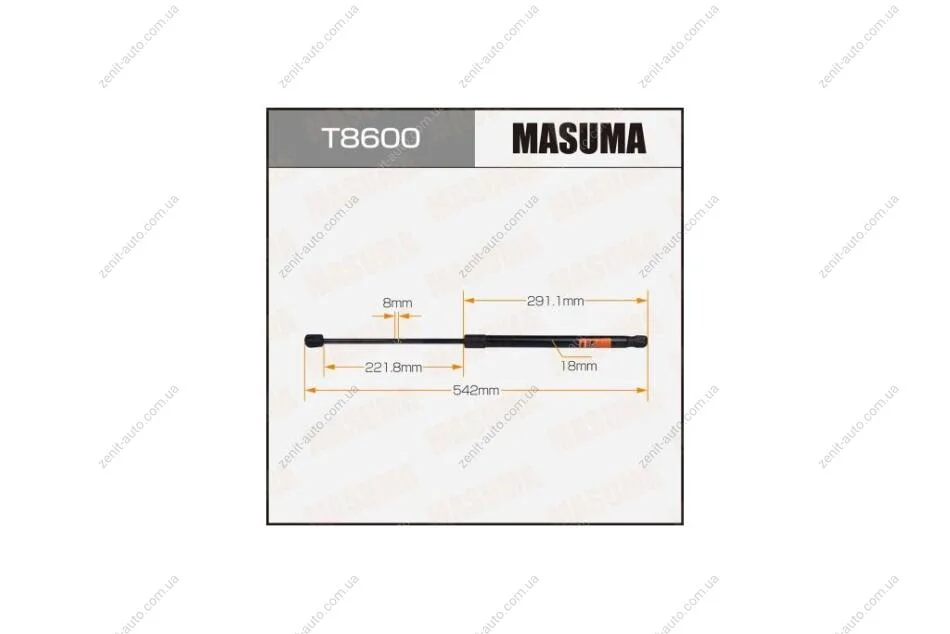 Амортизатор багажника L=542mm MASUMA T8600 (фото 1)