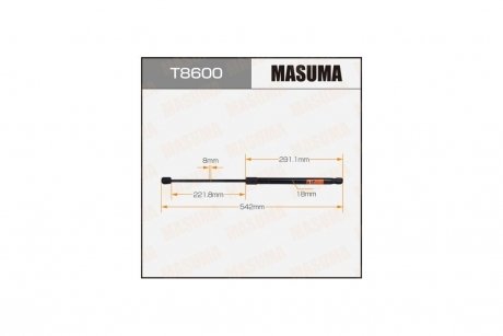 Амортизатор багажника L=542mm MASUMA T8600 (фото 1)