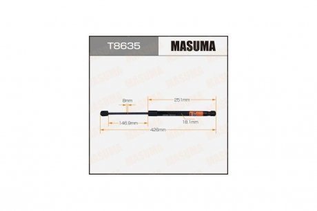 Амортизатор багажника L=426mm MASUMA T8635