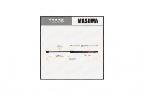 Амортизатор багажника L=486mm MASUMA T8636