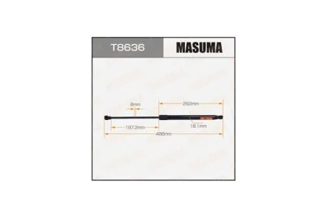 Амортизатор багажника L=486mm MASUMA T8636