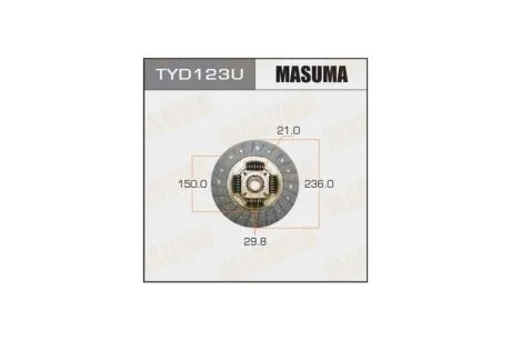 Диск сцепления 236*150*21*29.8 Toyota Camry RAV4 (TYD123U) MASUMA 'TYD123U