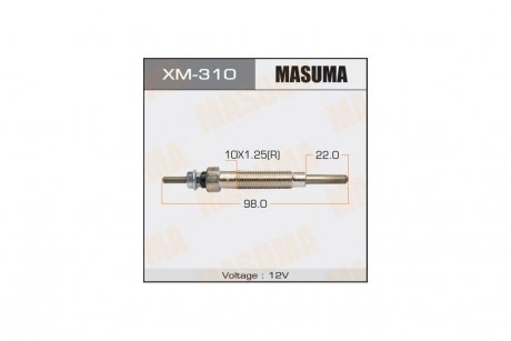 Свеча накала PM- 75 /4D56 MASUMA 'XM310