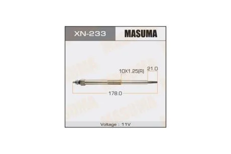 Свеча накала YD25 NISSAN MURANO III (XN-233) MASUMA XN233