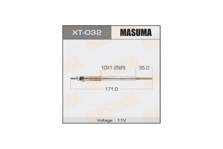Свеча накала PT-157.11V /1KZ-FTVTOYOTA YARIS (XT-032) MASUMA XT032