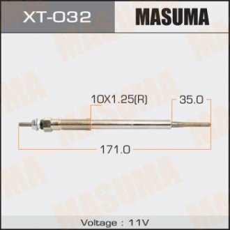 Свеча накала PT-157.11V /1KZ-FTVTOYOTA YARIS (XT-032) MASUMA XT032