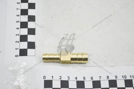 Переходник прямой (трубка) 12/10мм бронза Метизы Метиз 'F529 (фото 1)