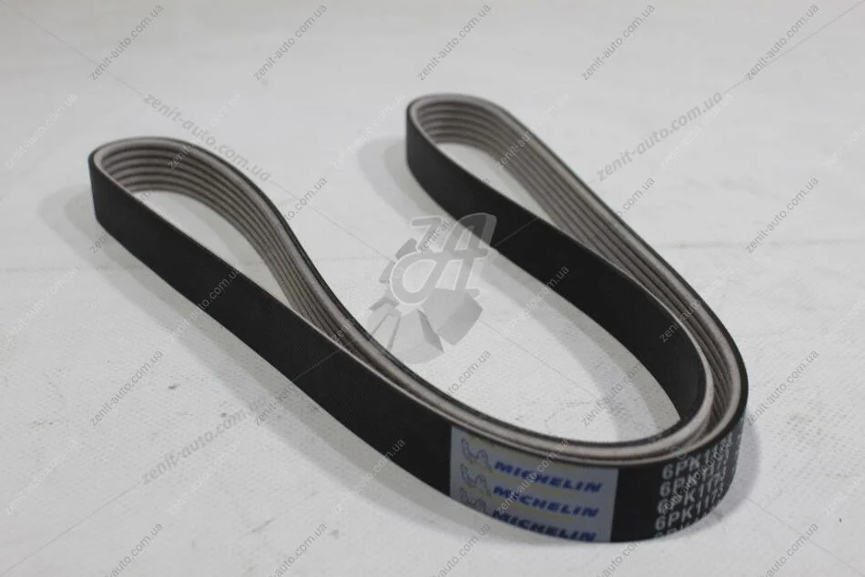 Ремінь полікліновий (тефлон) Infiniti FX 35 (03-06) 3.5i/ Renault Duster (19-) 1.5d/ Mini Cooper (14-) (6PK1173) MICHELIN '6PK1173 (фото 1)