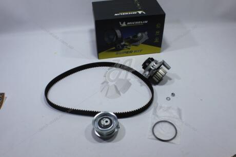 Комплект ремня ГРМ (+ помпа) VW Golf (IV,V,VI), Caddy III 1.6i/ Skoda Octavia (I,II) 1.6i MICHELIN 'FMW10489