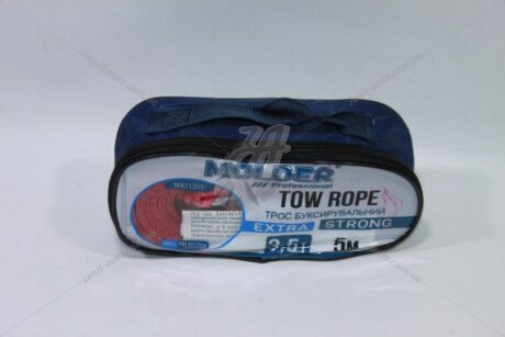 Трос стрічковий, з металевими гачками 3,5т, 5м.,у сумці MOLDER 'MA21355