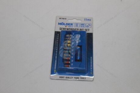 Набір біт 50мм (к-т 11шт) (кольорове маркування+магнітний тримач) MOLDER 'MT70010