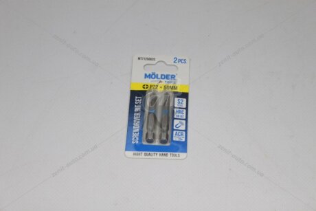 Набір біт PZ2x50мм (к-т 2шт) (блістер) (кольорове маркування) MOLDER 'MT7125002C