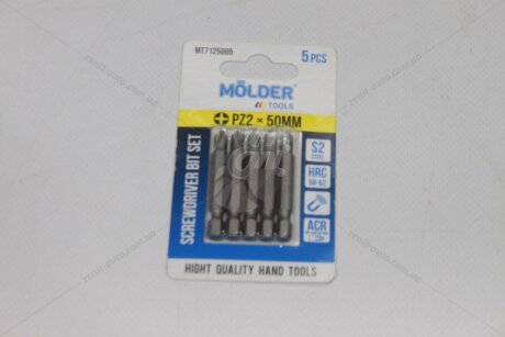 Набір біт PZ2x50мм (к-т 5шт) (блістер) MOLDER 'MT7125005