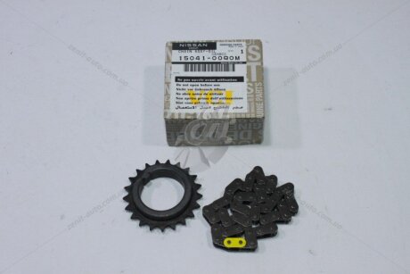 Комплект ланцюга приводу мастилонасоса ДВЗ (ланцюг + зірка) Qashqai (14-) 1,6d CVT NISSAN '1504100Q0M