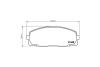 Колодки тормозные дисковые передние Strong Ceramic Toyota Hiace 2.0, 2.4, 3.0 (98-04) NISSHINBO NP1004SC (фото 2)