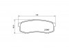 Колодки тормозные дисковые задние Strong Ceramic Toyota Land Cruiser 2.7, 3.0, 3.5, 4.2 (03-10) NISSHINBO NP1008SC (фото 1)