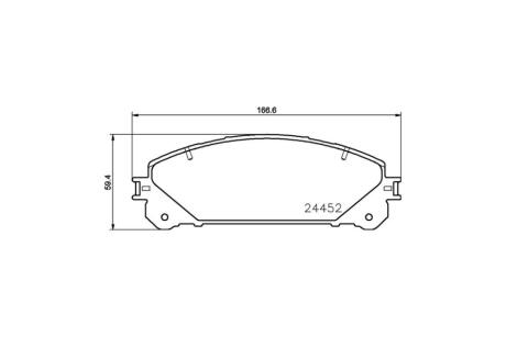 Колодки гальмівні дискові передні Strong Ceramic Lexus RX 350, 450 (08-), Lexus NX 200t, 300h (14-), RAV-4 2.0 (15-) NISSHINBO NP1109SC (фото 1)
