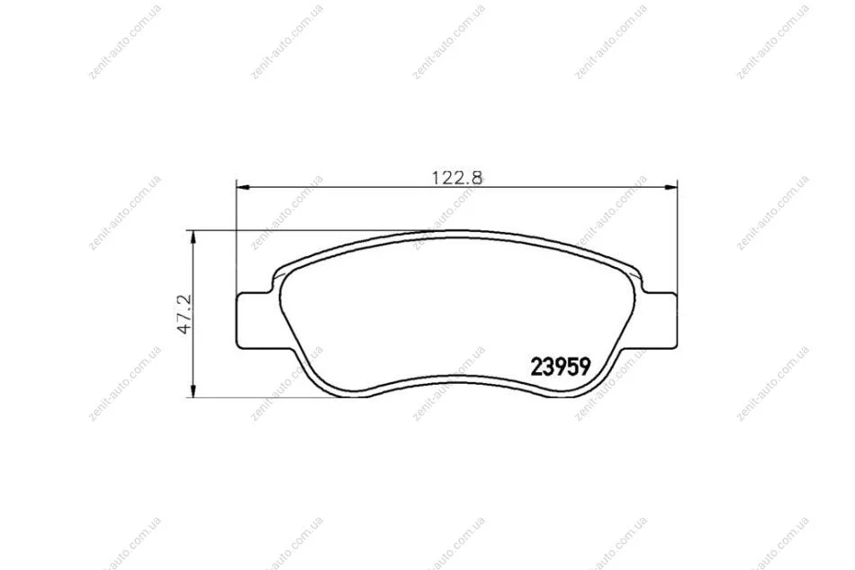 Колодки тормозные дисковые передние PEUGEOT 107 (05-), 108 (14-) NISSHINBO NP1138 (фото 1)