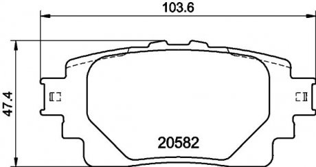 Колодки тормозные дисковые задние Toyota Corolla (E21) (19-) NISSHINBO 'NP1171 (фото 1)