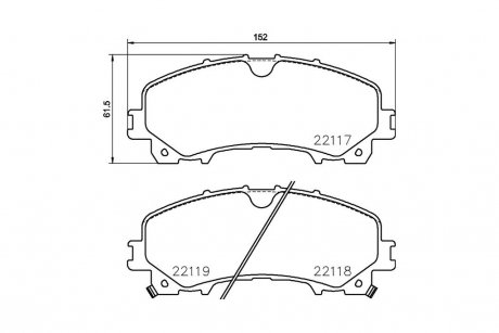 Колодки тормозные дисковые передние Nissan X-Trail III (T32) (13-)/Renault Koleos II (19-) NISSHINBO NP2060 (фото 1)