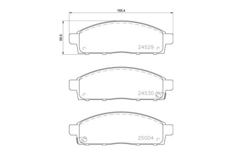 Колодки гальмівні дискові передні Strong Ceramic Mitsubishi L200 2.5 (05-) NISSHINBO NP3016SC