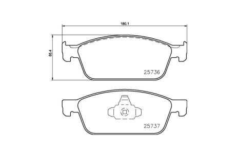 Колодки тормозные дисковые передние Strong Ceramic Ford Kuga II (12-), Ford Focus III (10-) NISSHINBO NP5074SC