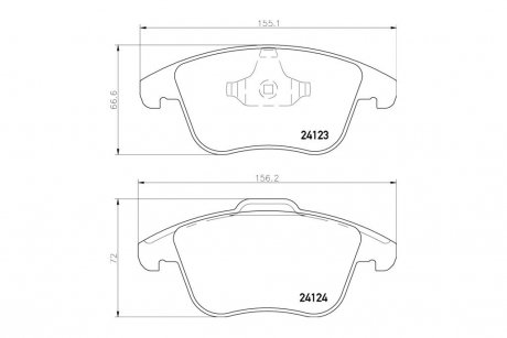 Колодки тормозные дисковые передние Ford Galaxy (06-15)/Mondeo (07-15)/S-Max (06-14)/Citroen C5(01-)/Peugeot 407 SW (04-10) NISSHINBO NP5077 (фото 1)