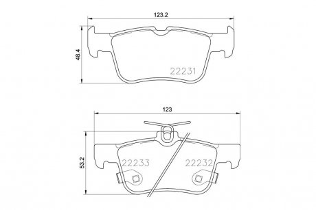 Колодки тормозные дисковые задние Ford Mondeo (12-)/Ford S-Max (15-) NISSHINBO NP5080 (фото 1)