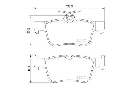 Колодки гальмівні дискові задні Ford Kuga (12-)/Mondeo (14-)/Ford Edge (15-) NISSHINBO NP5081