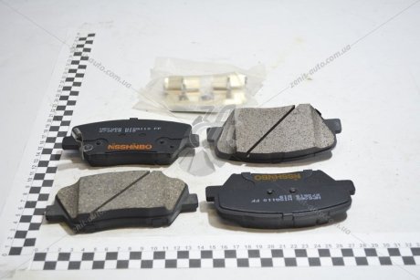 Колодки гальмівні дискові передние Hyundai Accent/Kia Rio, Ceed 1.4, 1.6 (12-) NISSHINBO NP6068 (фото 1)