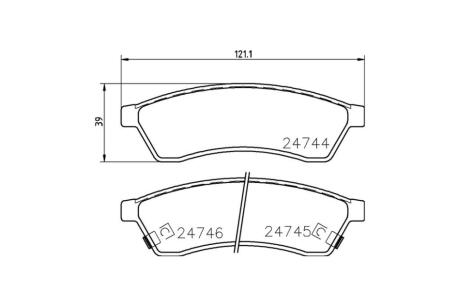 Колодки тормозные дисковые задние Chevrolet Epica 2.0, 2.5 (06-) NISSHINBO NP6078