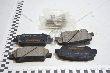 Колодки тормозные дисковые задние Hyundai Santa Fe/Kia Sportage 2.0, 2.2, 2.4 (09-) NISSHINBO NP6083 (фото 1)