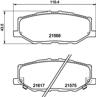 Колодки тормозные дисковые передние Suzuki Jimny (18-) NISSHINBO 'NP9033 (фото 1)