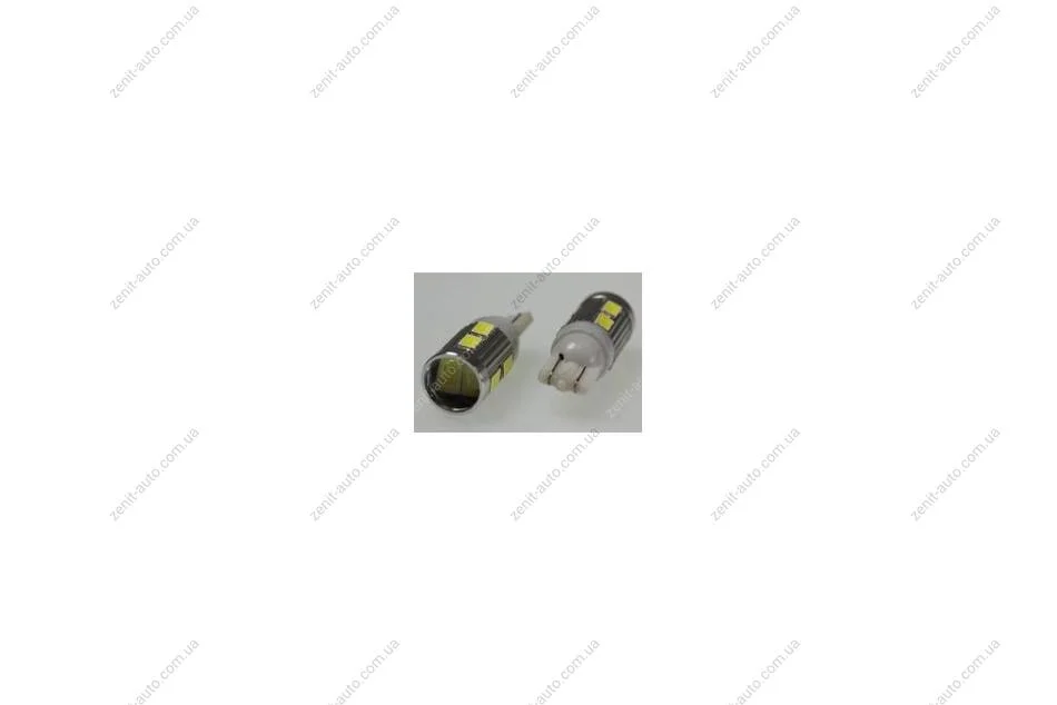 Лампа светодиодная 12V T10 (10SMD) (56x30) W2,1x9,5d (с увеличивающей линзой) белый Nord YADA Nord YADA 903862 (фото 1)