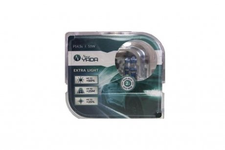 Лампа галогенна H1 12V 55W P14,5s +50% EXTRA LIGHT Plastic case - 2шт. Nord YADA Nord YADA 907362