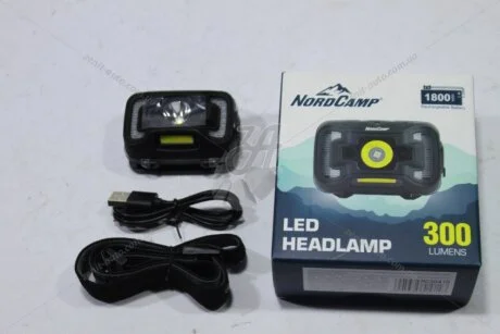 Ліхтар налобний (5W CREE XTE + COB, 1800mAh, Sensor White/Red) NordCamp 'NC30410