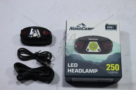 Ліхтар налобний (250Lm, 5W LED, 850mAh, Sensor White/Red) NordCamp 'NC30500