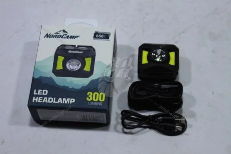 Ліхтар налобний (150+140Lm, 3W + COB, 850mAh, White/Red) NordCamp 'NC30600
