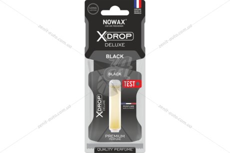 Ароматизатор целюлозний з капсулою X Drop Deluxe Black NOWAX 'NX00063